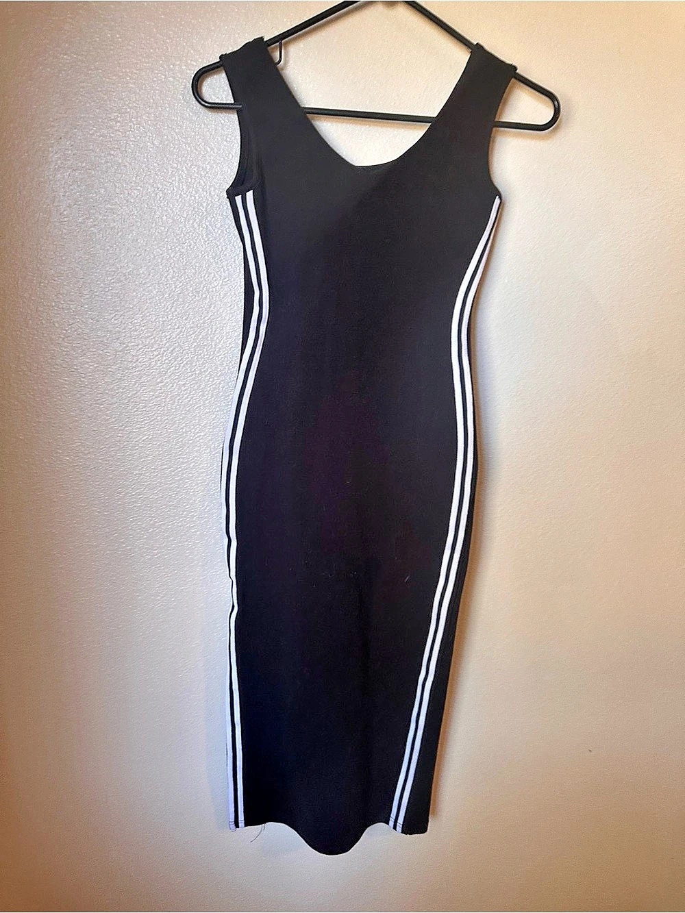 Adidas Adicolor 3-Stripes Tank Maxi Dress Black & White